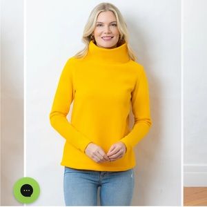 NWT Dudley Stephens Greenpoint Turtleneck - Vello Fleece  - Marigold ☀️☀️